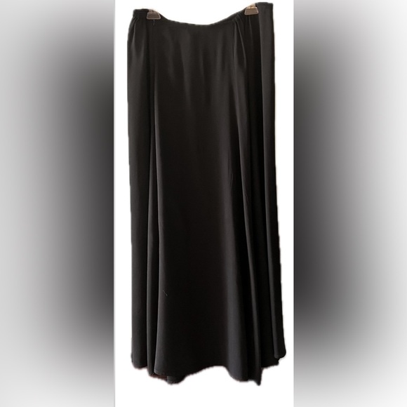 Eileen Fisher black maxi silk flared skirt size M - Picture 2 of 7